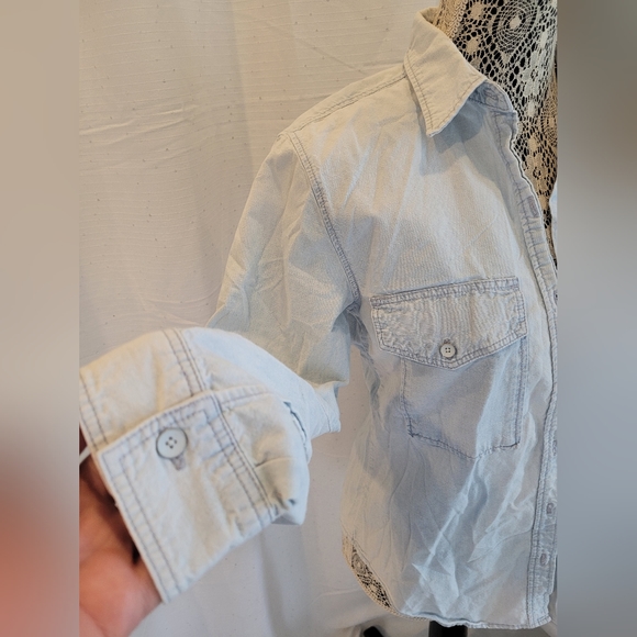 Aritzia Community Veritas Chambray XS Shirt Light Blue - Picture 6 of 13